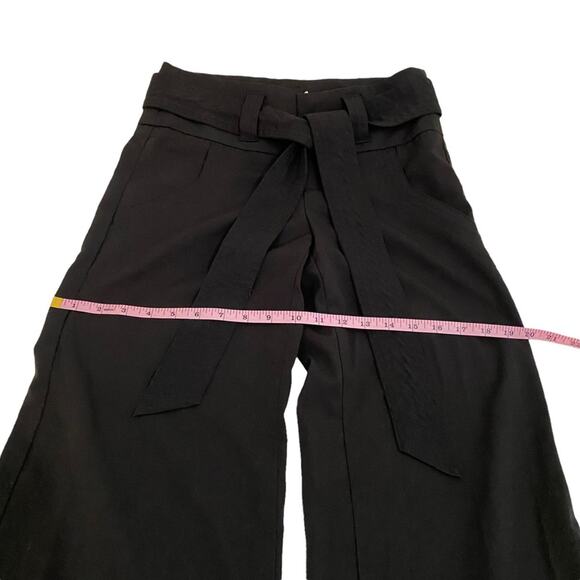 American Rag Juniors Size 1 CIE Black Wide Leg Pants With Removable Belt - Picture 12 of 13